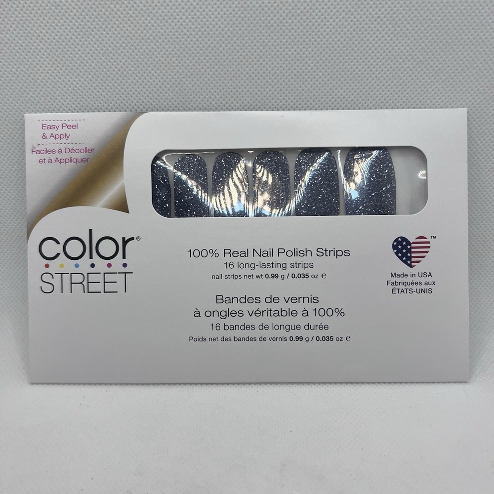 New Color Street Moon River Glitter Nail Polish Strips 16 Double-Ended Set